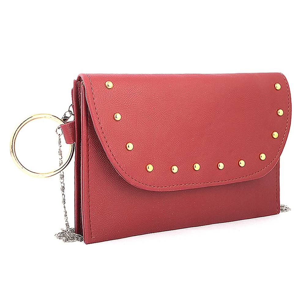 Women's Clutch (Kam-2060) - Maroon, Women, Clutches, Chase Value, Chase Value