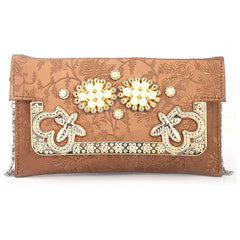 Women's Fancy Clutch (K-2077) - Brown, Women, Clutches, Chase Value, Chase Value