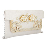 Women's Fancy Clutch (K-2077) - Off White, Women, Clutches, Chase Value, Chase Value