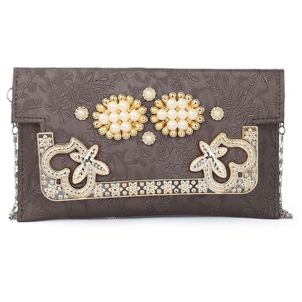 Women's Fancy Clutch (K-2077) - Coffee, Women, Clutches, Chase Value, Chase Value