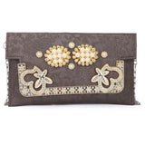 Women's Fancy Clutch (K-2077) - Coffee, Women, Clutches, Chase Value, Chase Value