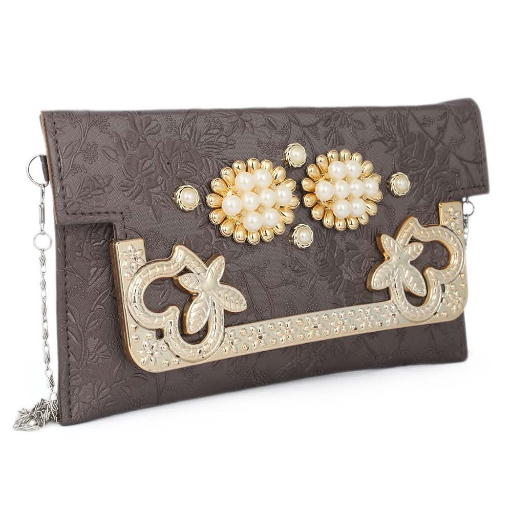 Women's Fancy Clutch (K-2077) - Coffee, Women, Clutches, Chase Value, Chase Value