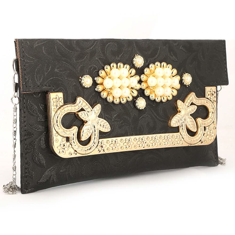 Women's Fancy Clutch (K-2077) - Black, Women, Clutches, Chase Value, Chase Value