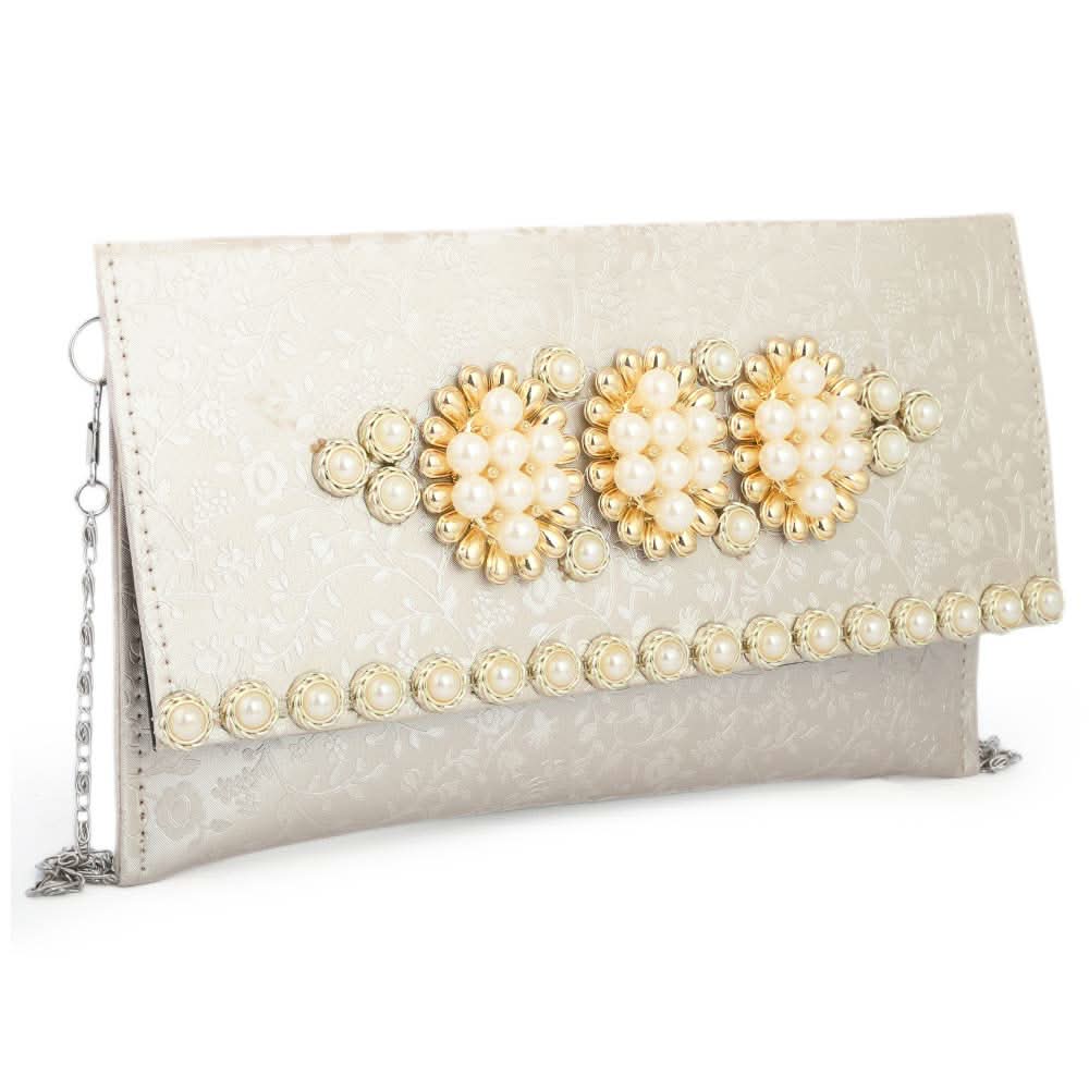 Women's Fancy Clutch (K-2078) - Beige, Women, Clutches, Chase Value, Chase Value