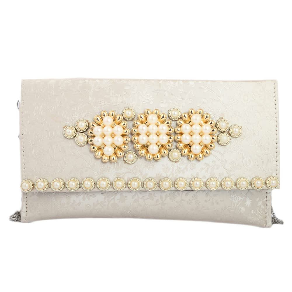 Women's Fancy Clutch (K-2078) - Beige, Women, Clutches, Chase Value, Chase Value