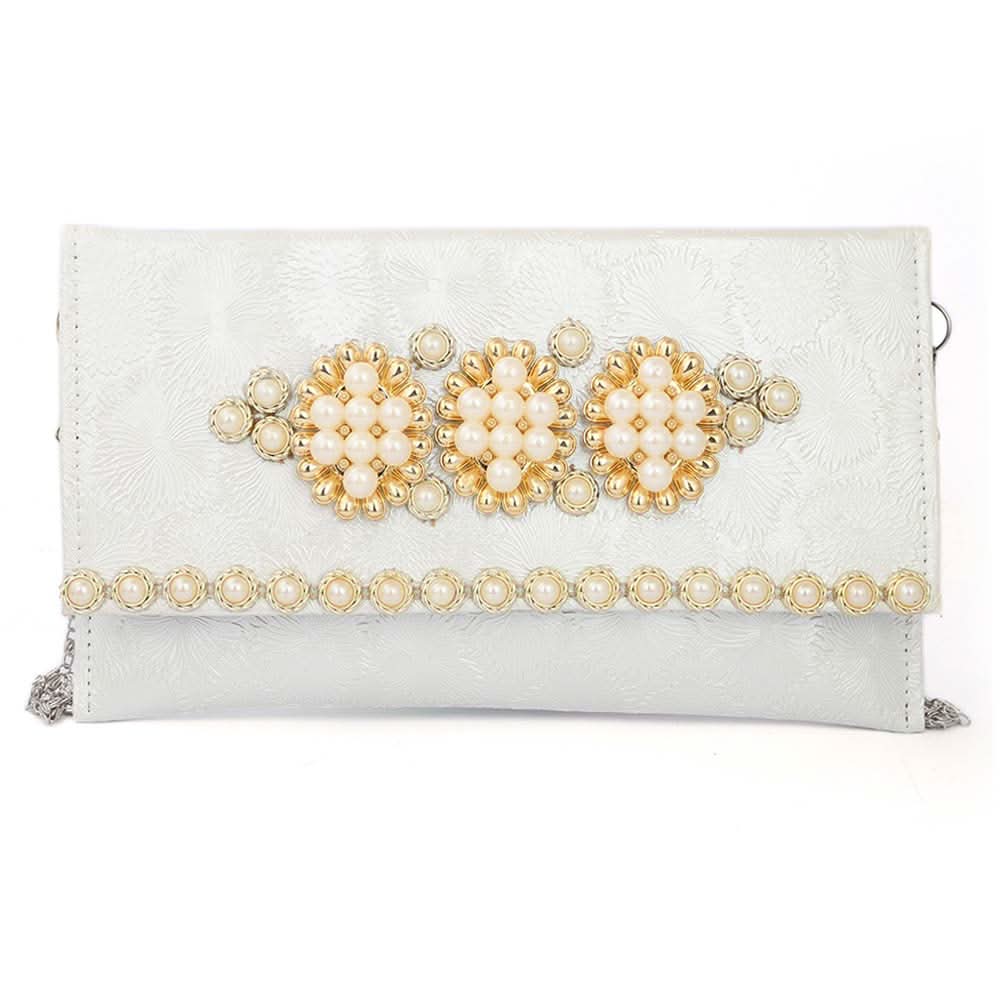 Women's Fancy Clutch (K-2078) - White, Women, Clutches, Chase Value, Chase Value