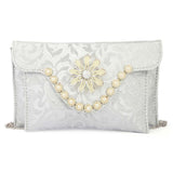 Women's Fancy Clutch (K-2082) - Silver, Women, Clutches, Chase Value, Chase Value