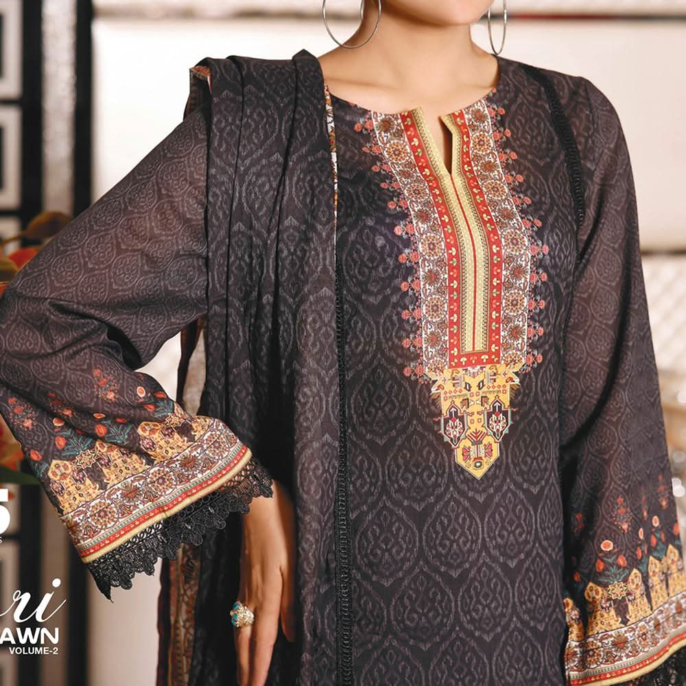 VS MISRI Digital Printed Lawn 3 Pcs Un-Stitched Suit - 20-B, Women, 3Pcs Shalwar Suit, VS Textiles, Chase Value