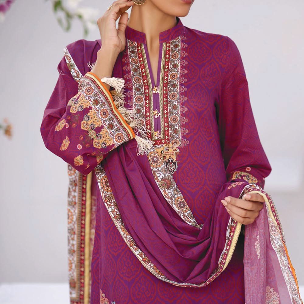 VS MISRI Digital Printed Lawn 3 Pcs Un-Stitched Suit - 20-A, Women, 3Pcs Shalwar Suit, VS Textiles, Chase Value