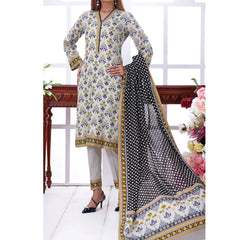 VS Daman Cambric Printed 3 Pcs Un-Stitched Suit Vol 1 - A-2101, Women, 3Pcs Shalwar Suit, VS Textiles, Chase Value