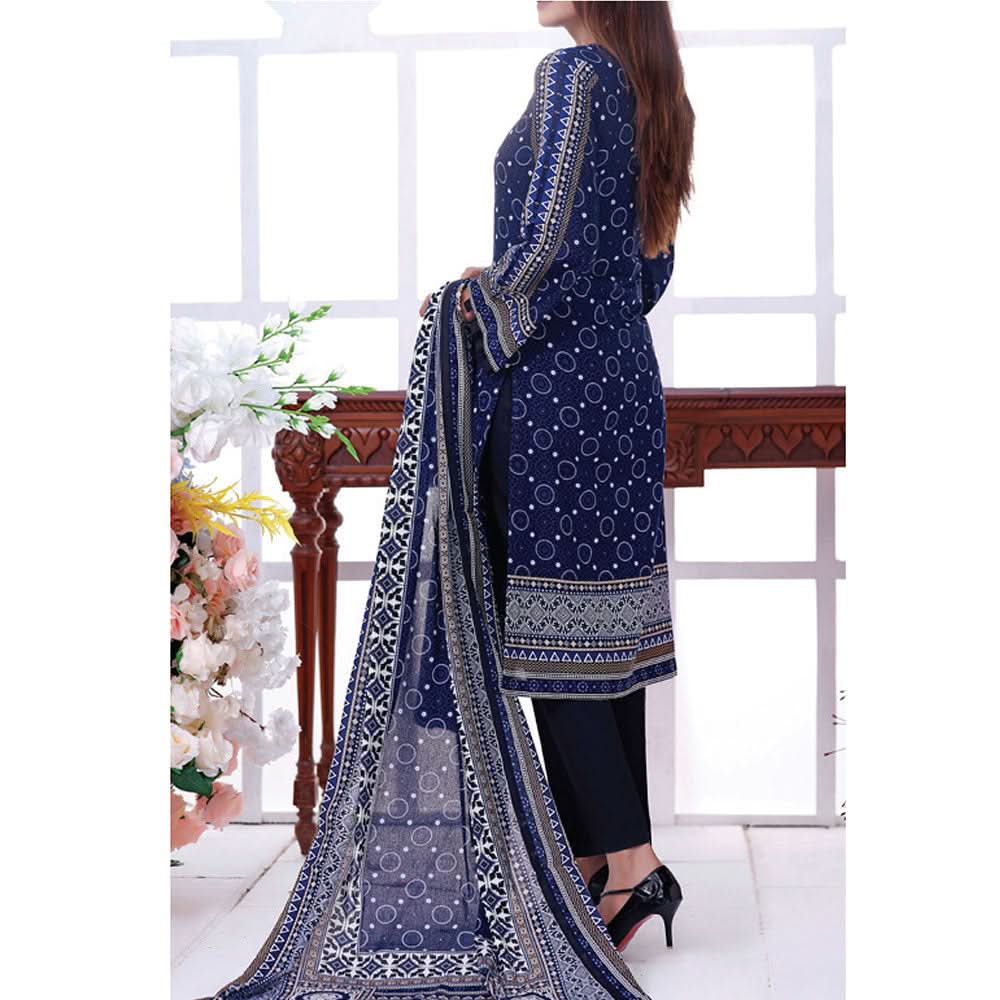 VS Daman Cambric Printed 3 Pcs Un-Stitched Suit Vol 1 - A-2102, Women, 3Pcs Shalwar Suit, VS Textiles, Chase Value