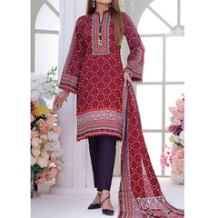VS Daman Cambric Printed 3 Pcs Un-Stitched Suit Vol 1 - B-2102, Women, 3Pcs Shalwar Suit, VS Textiles, Chase Value