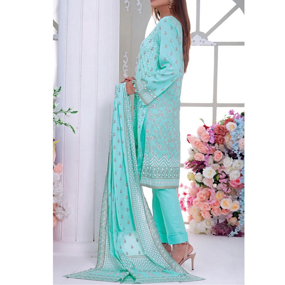 VS Daman Cambric Printed 3 Pcs Un-Stitched Suit Vol 1 - A-2103, Women, 3Pcs Shalwar Suit, VS Textiles, Chase Value