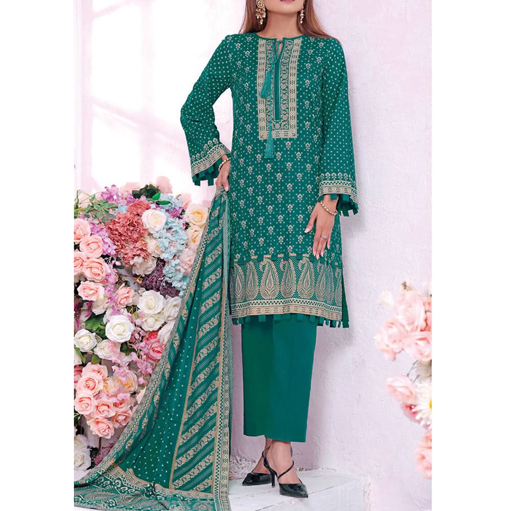 VS Daman Cambric Printed 3 Pcs Un-Stitched Suit Vol 1 - A-2104, Women, 3Pcs Shalwar Suit, VS Textiles, Chase Value