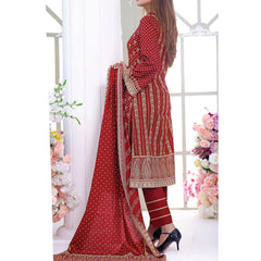 VS Daman Cambric Printed 3 Pcs Un-Stitched Suit Vol 1 - B-2104, Women, 3Pcs Shalwar Suit, VS Textiles, Chase Value
