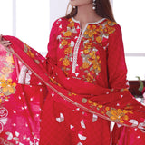 VS Daman Cambric Printed 3 Pcs Un-Stitched Suit Vol 1 - A-2106, Women, 3Pcs Shalwar Suit, VS Textiles, Chase Value