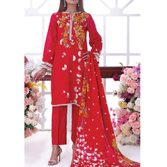 VS Daman Cambric Printed 3 Pcs Un-Stitched Suit Vol 1 - A-2106, Women, 3Pcs Shalwar Suit, VS Textiles, Chase Value