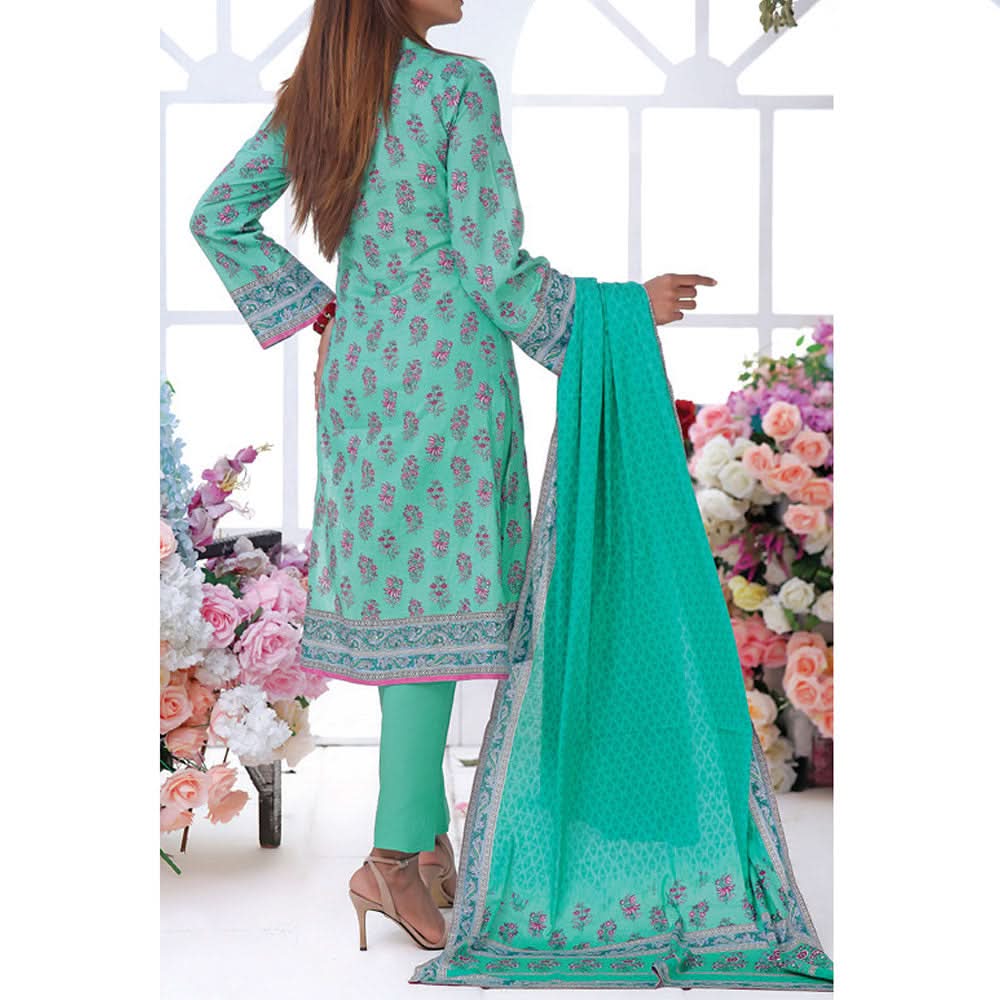 VS Daman Cambric Printed 3 Pcs Un-Stitched Suit Vol 1 - B-2107, Women, 3Pcs Shalwar Suit, VS Textiles, Chase Value