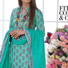 VS Daman Cambric Printed 3 Pcs Un-Stitched Suit Vol 1 - B-2107, Women, 3Pcs Shalwar Suit, VS Textiles, Chase Value