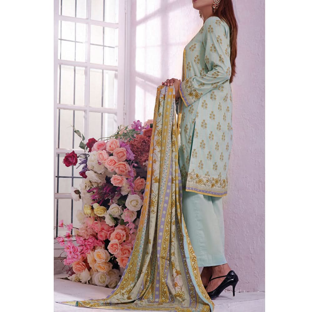 VS Daman Cambric Printed 3 Pcs Un-Stitched Suit Vol 1 - A-2108, Women, 3Pcs Shalwar Suit, VS Textiles, Chase Value