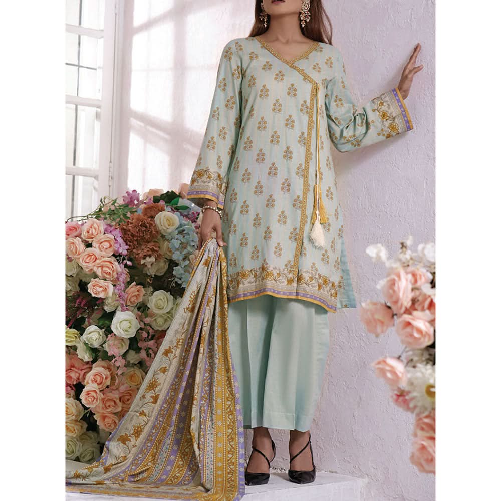 VS Daman Cambric Printed 3 Pcs Un-Stitched Suit Vol 1 - A-2108, Women, 3Pcs Shalwar Suit, VS Textiles, Chase Value