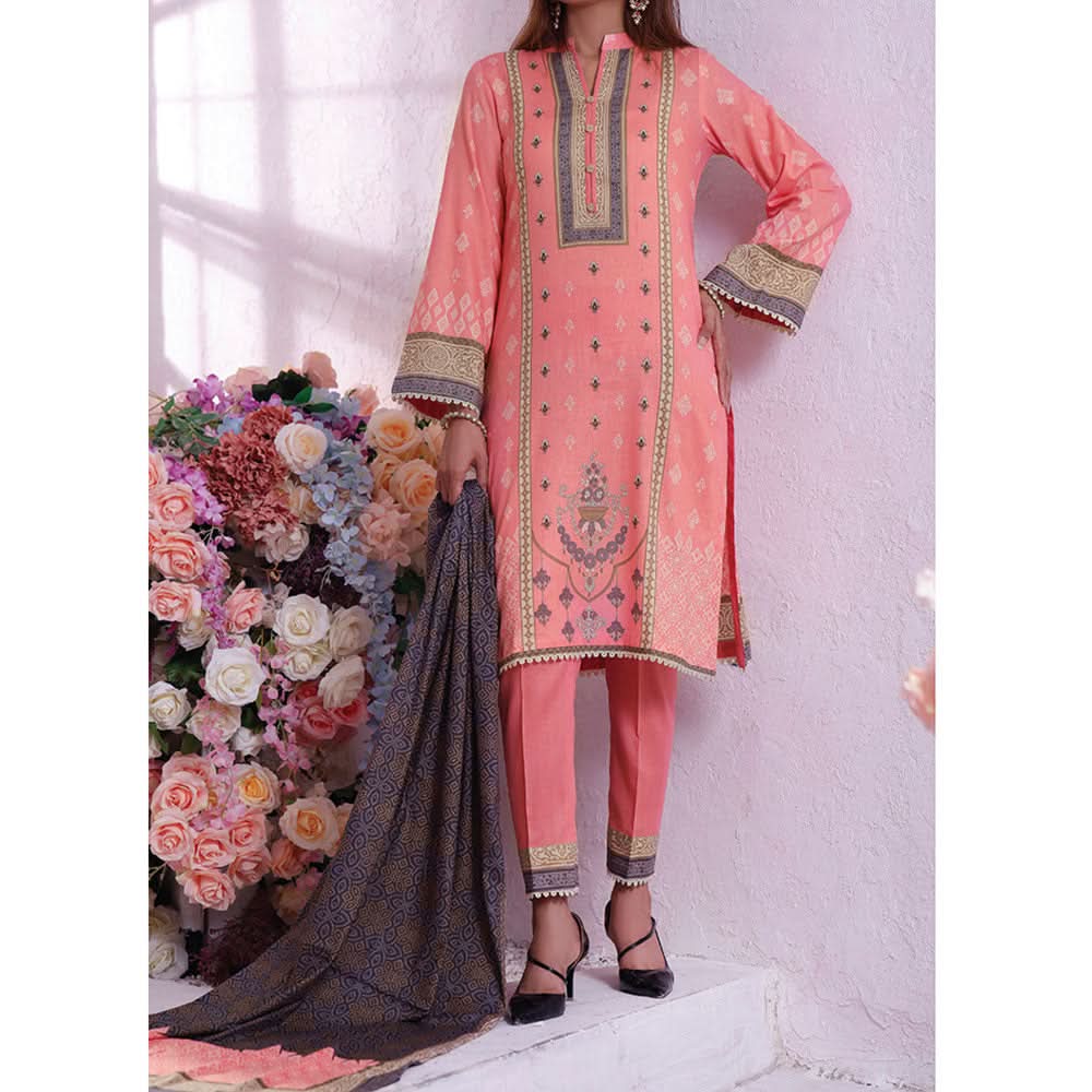 VS Daman Cambric Printed 3 Pcs Un-Stitched Suit Vol 1 - A-2110, Women, 3Pcs Shalwar Suit, VS Textiles, Chase Value
