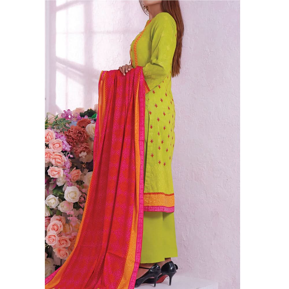 VS Daman Cambric Printed 3 Pcs Un-Stitched Suit Vol 1 - B-2110, Women, 3Pcs Shalwar Suit, VS Textiles, Chase Value