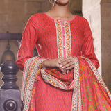 VS Daman Printed Cambric unstitched 3pc Suit V-2, Women, 3Pcs Shalwar Suit, VS Textiles, Chase Value