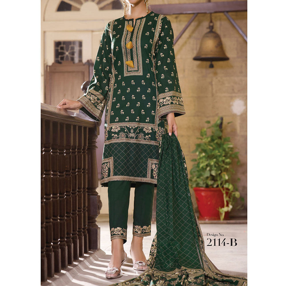 VS Daman Printed Cambric unstitched 3pc Suit V-2, Women, 3Pcs Shalwar Suit, VS Textiles, Chase Value