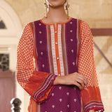 VS Daman Printed Cambric unstitched 3pc Suit V-2, Women, 3Pcs Shalwar Suit, VS Textiles, Chase Value