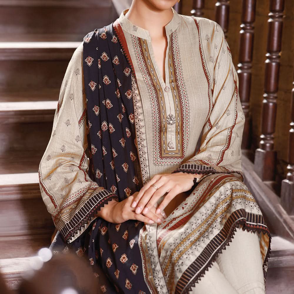 VS Daman Printed Cambric unstitched 3pc Suit V-2, Women, 3Pcs Shalwar Suit, VS Textiles, Chase Value