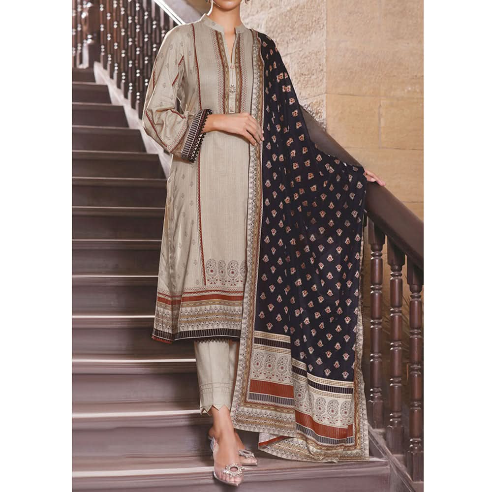 VS Daman Printed Cambric unstitched 3pc Suit V-2, Women, 3Pcs Shalwar Suit, VS Textiles, Chase Value