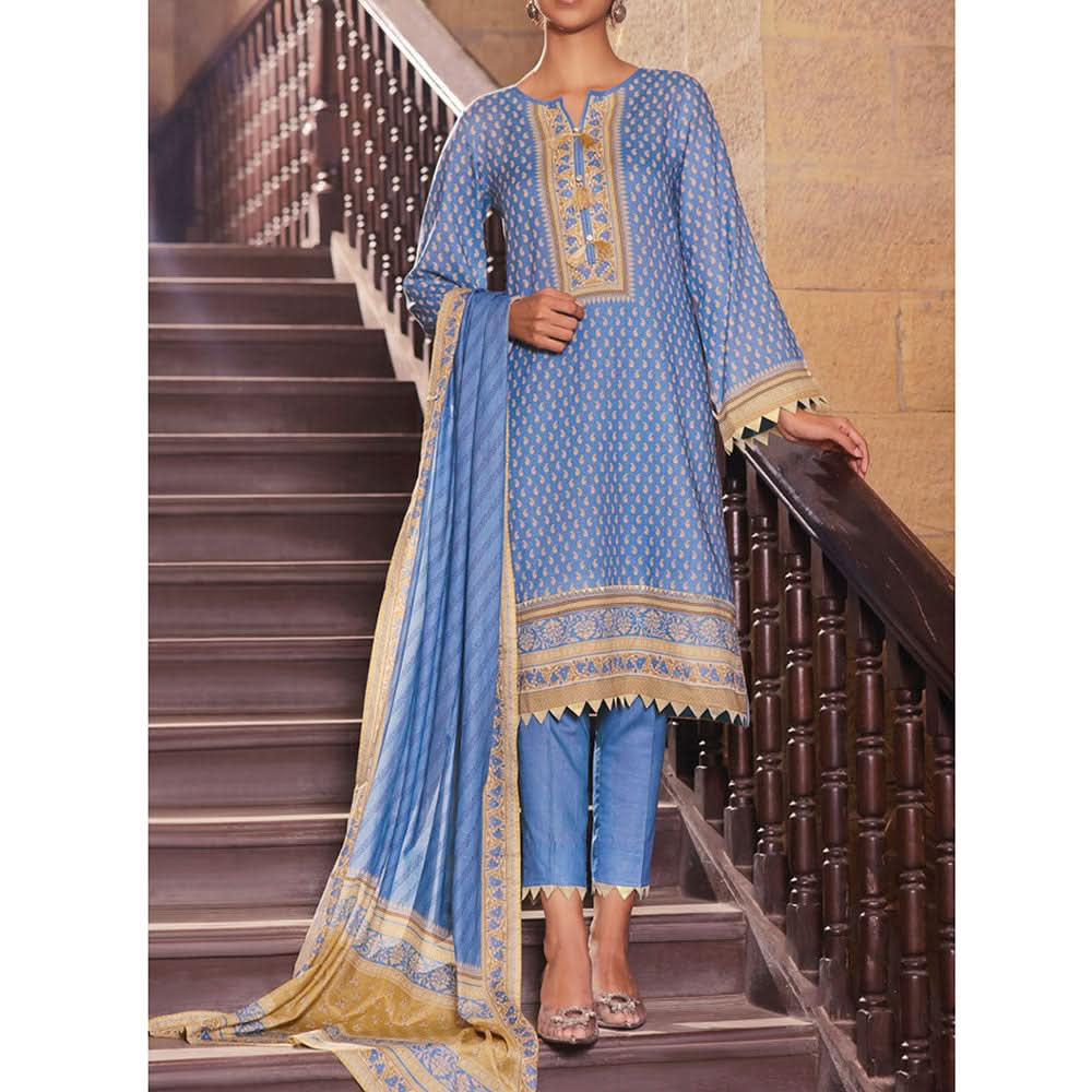 VS Daman Printed Cambric unstitched 3pc Suit V-2, Women, 3Pcs Shalwar Suit, VS Textiles, Chase Value