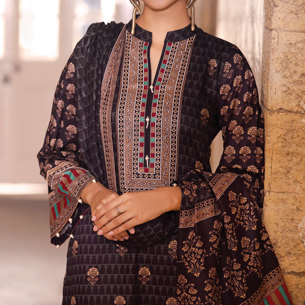 VS Daman Printed Cambric unstitched 3pc Suit V-2, Women, 3Pcs Shalwar Suit, VS Textiles, Chase Value