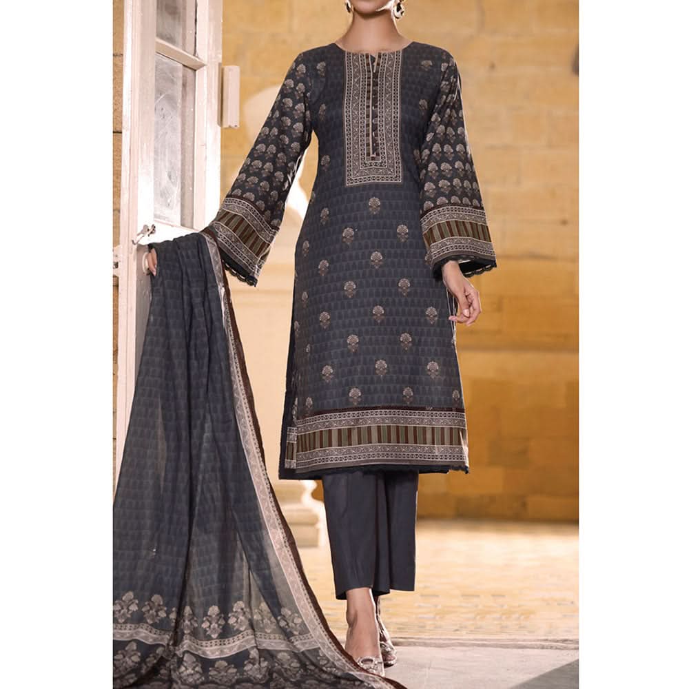 VS Daman Printed Cambric unstitched 3pc Suit V-2, Women, 3Pcs Shalwar Suit, VS Textiles, Chase Value