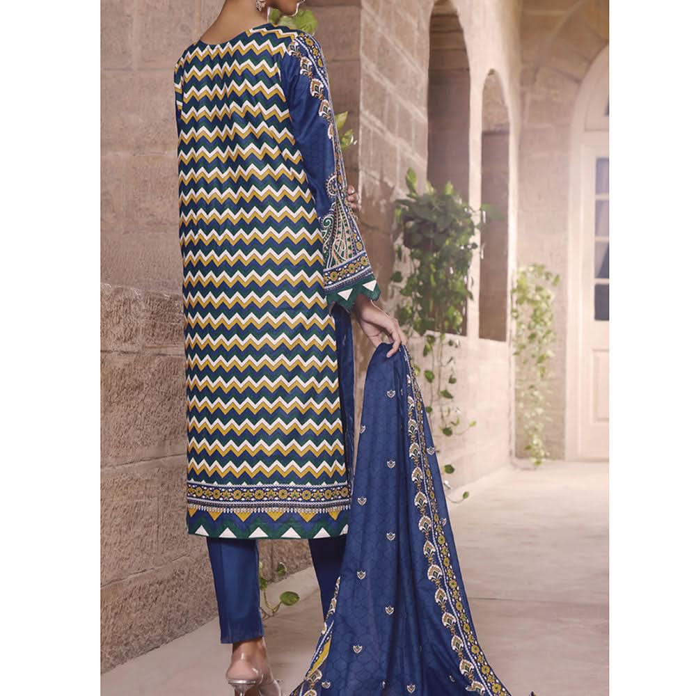 VS Daman Printed Cambric unstitched 3pc Suit V-2, Women, 3Pcs Shalwar Suit, VS Textiles, Chase Value