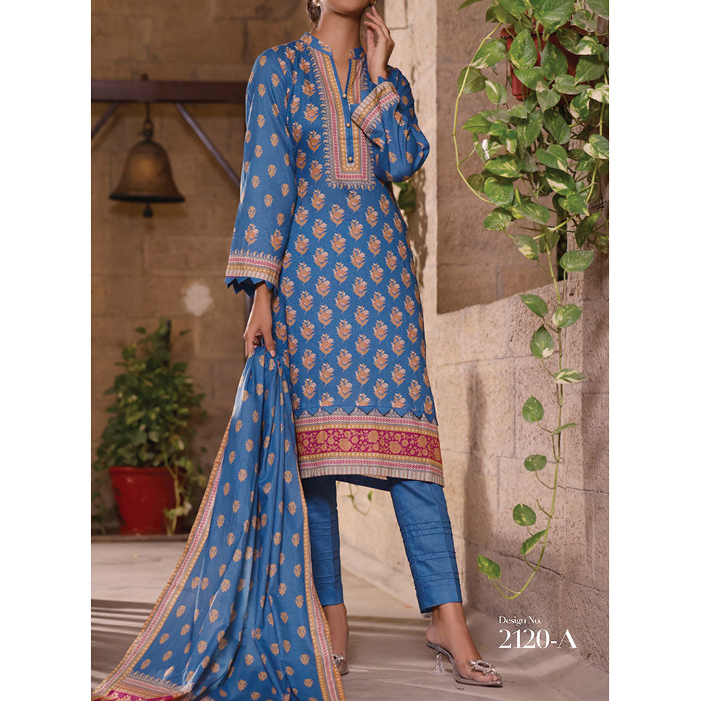 VS Daman Printed Cambric unstitched 3pc Suit V-2, Women, 3Pcs Shalwar Suit, VS Textiles, Chase Value