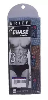 Chase Underwear Classic Man Brief 3 Pcs - Multi, Men, Underwear, Chase Value, Chase Value