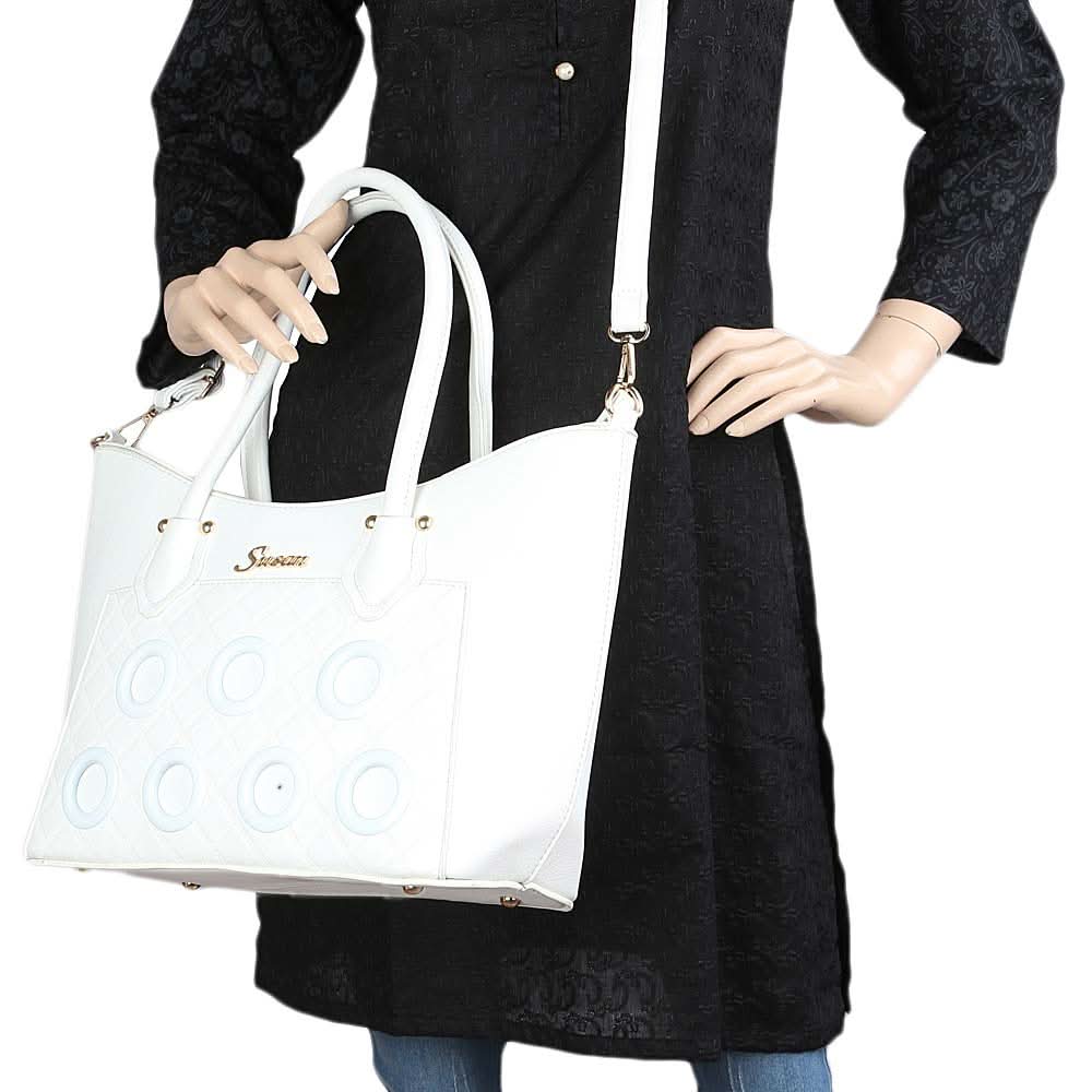 Women's Handbag 3 Pcs (2219) - White, Women, Bags, Chase Value, Chase Value