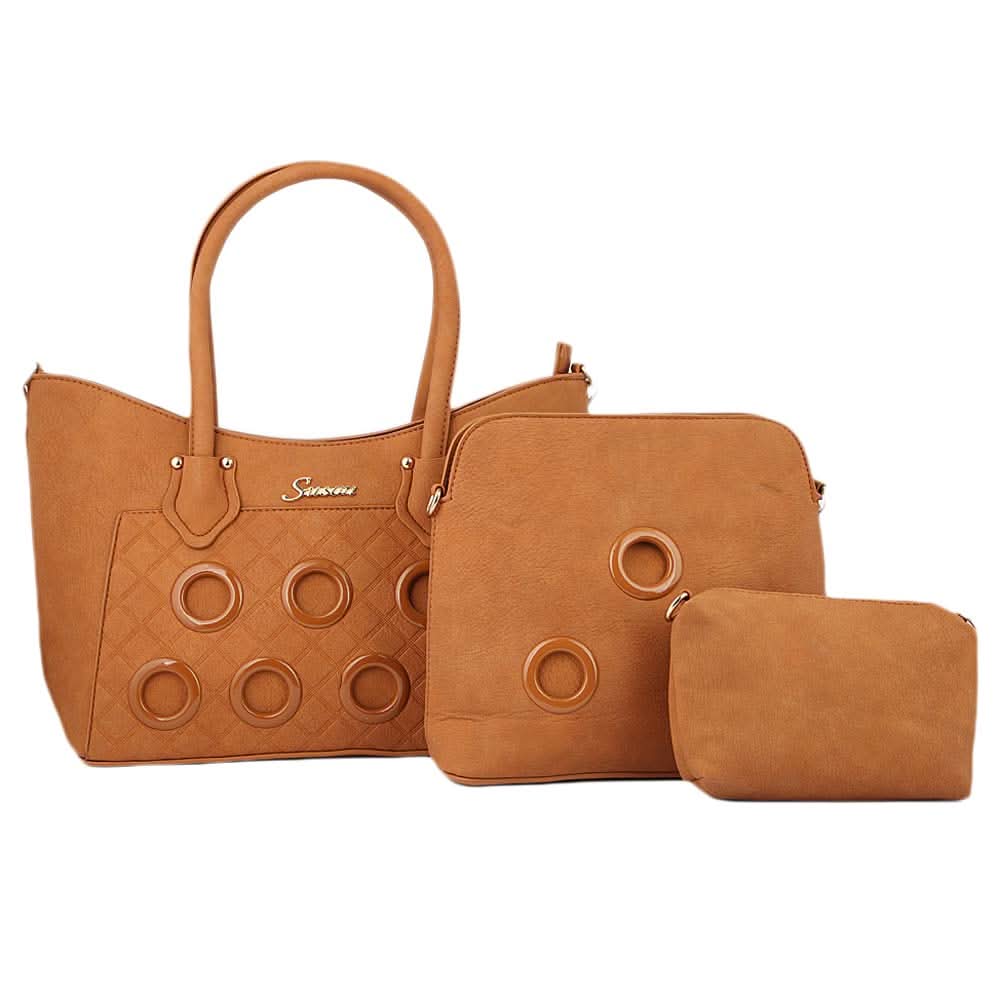 Women's Handbag 3 Pcs (2219) - Taupe, Women, Bags, Chase Value, Chase Value