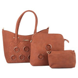 Women's Handbag 3 Pcs (2219) - Brown, Women, Bags, Chase Value, Chase Value