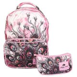 School Bag 2291 - Pink Peacock Feathers, Kids, School And Laptop Bags, Chase Value, Chase Value