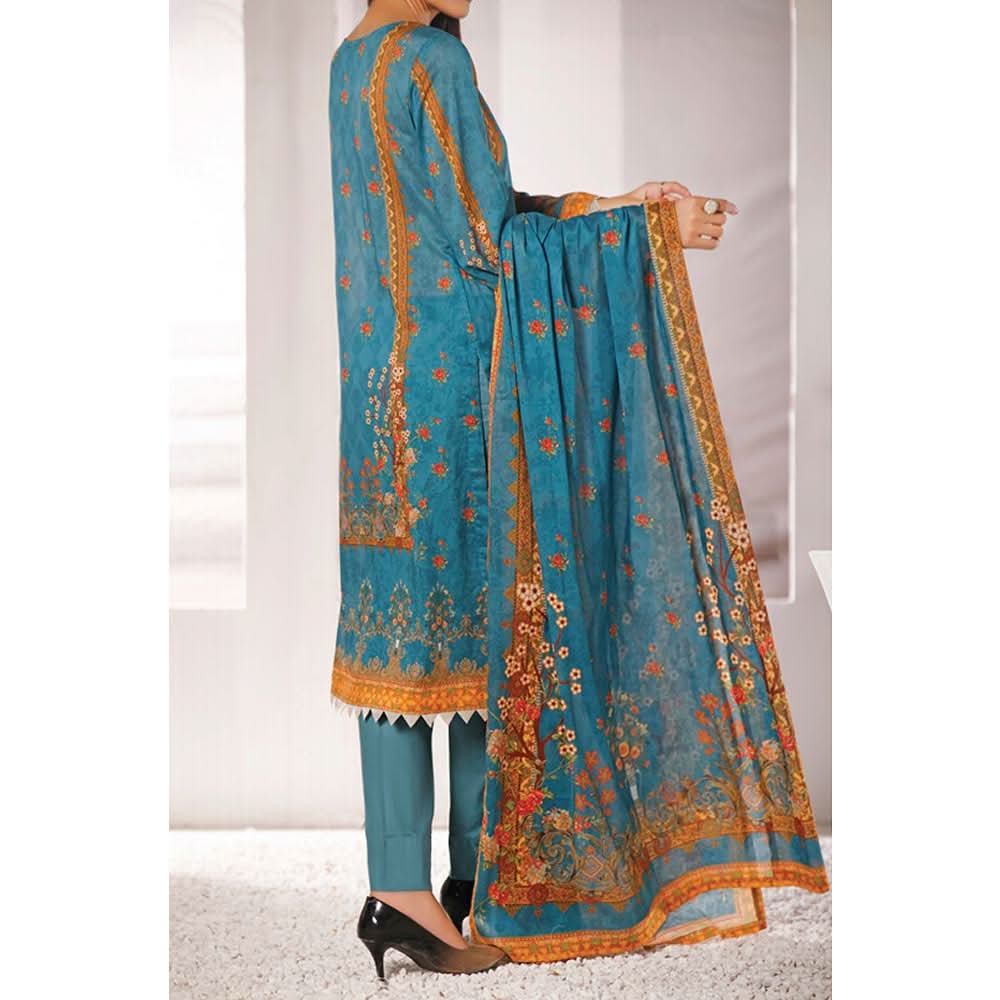 VS-MISRI Digital Printed Lawn V-3 3 Pcs Un-Stitched Suit - 22A, Women, 3Pcs Shalwar Suit, VS Textiles, Chase Value