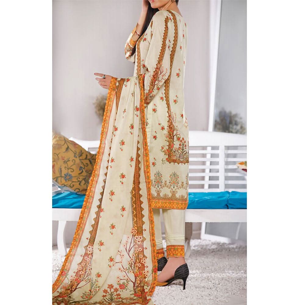 VS-MISRI Digital Printed Lawn V-3 3 Pcs Un-Stitched Suit - 22B, Women, 3Pcs Shalwar Suit, VS Textiles, Chase Value