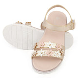 Girls Fancy Sandal (233-5) - Gold, Kids, Girls Sandals, Chase Value, Chase Value