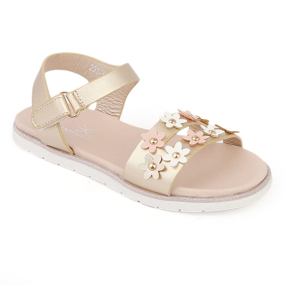 Girls Fancy Sandal (233-5) - Gold, Kids, Girls Sandals, Chase Value, Chase Value