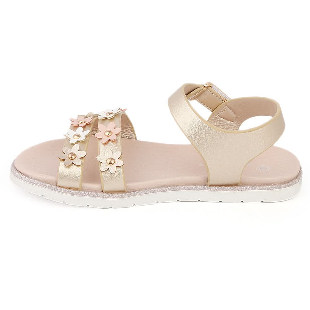 Girls Fancy Sandal (233-5) - Gold, Kids, Girls Sandals, Chase Value, Chase Value