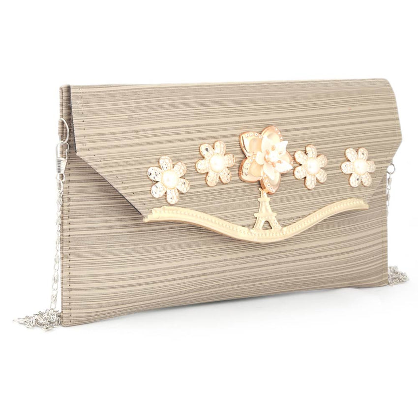 Women's Fancy Clutch (Kam-243) - Beige, Women, Clutches, Chase Value, Chase Value
