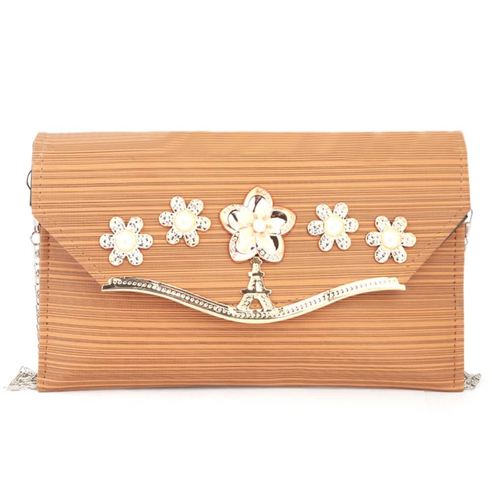 Women's Fancy Clutch (Kam-243) - Brown, Women, Clutches, Chase Value, Chase Value
