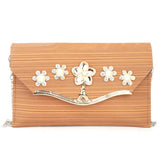 Women's Fancy Clutch (Kam-243) - Brown, Women, Clutches, Chase Value, Chase Value
